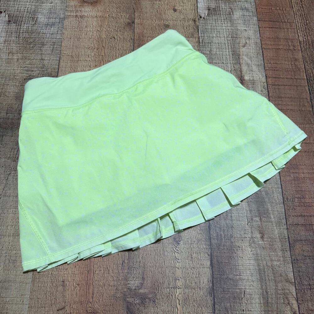 Lululemon Petit Dot Faded Zap Pace Setter Skort Skirt Sz 2 Run Athletic Pockets